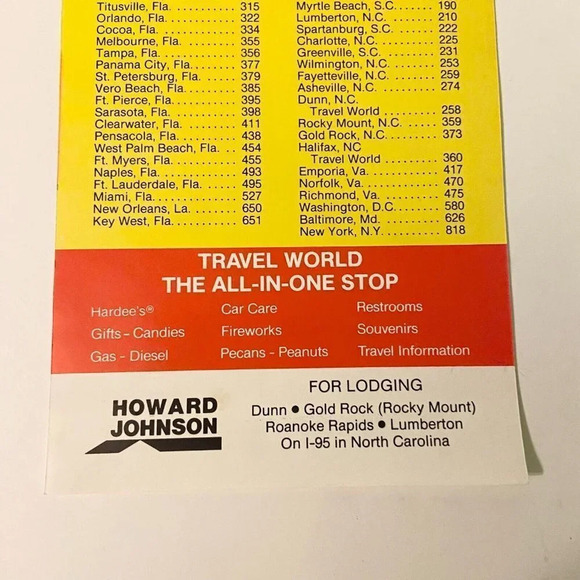 Vintage Travel World East Coast Motor Mileage Map Brochure Pamphlet - Picture 2 of 11